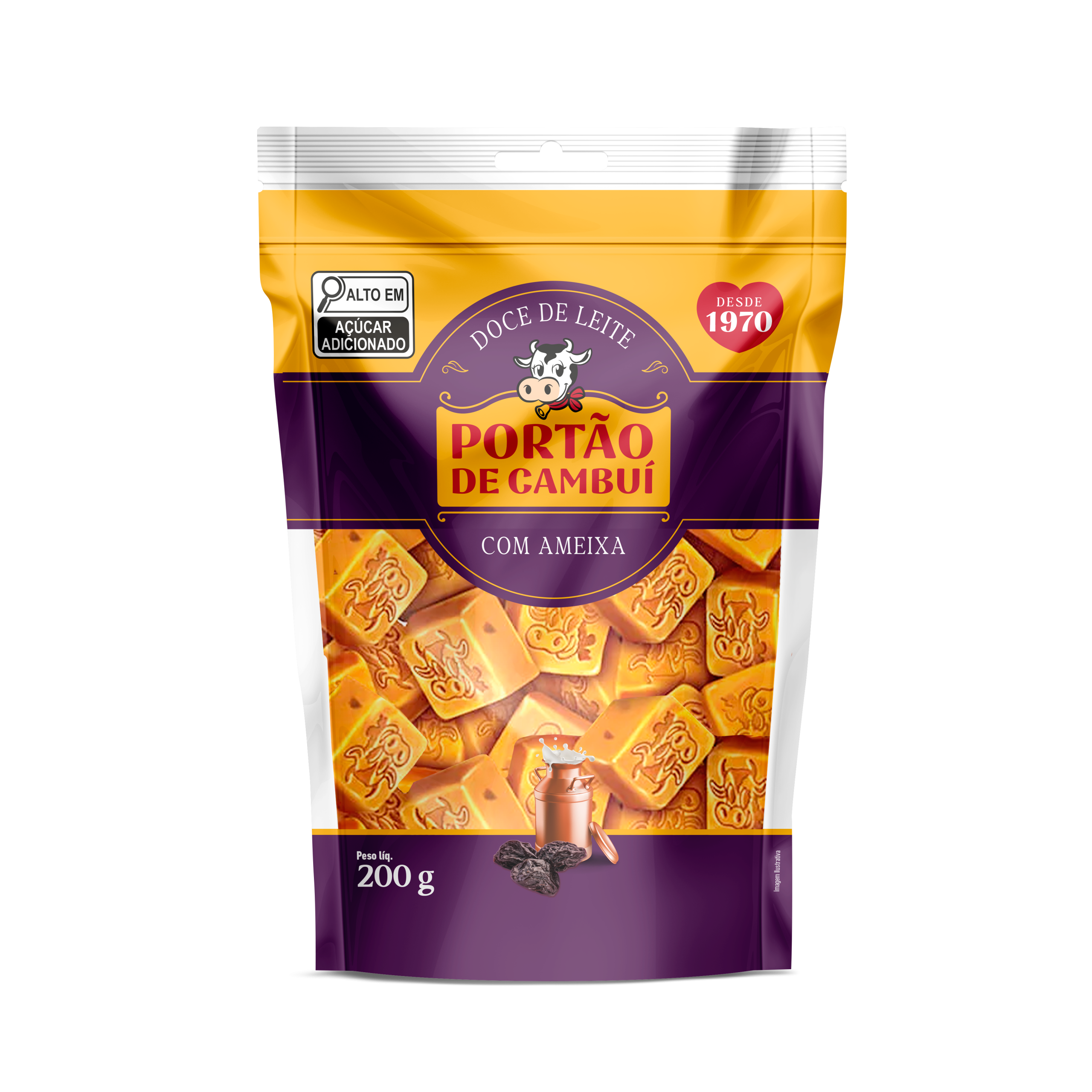 Doce de leite com ameixa em cubos 200g