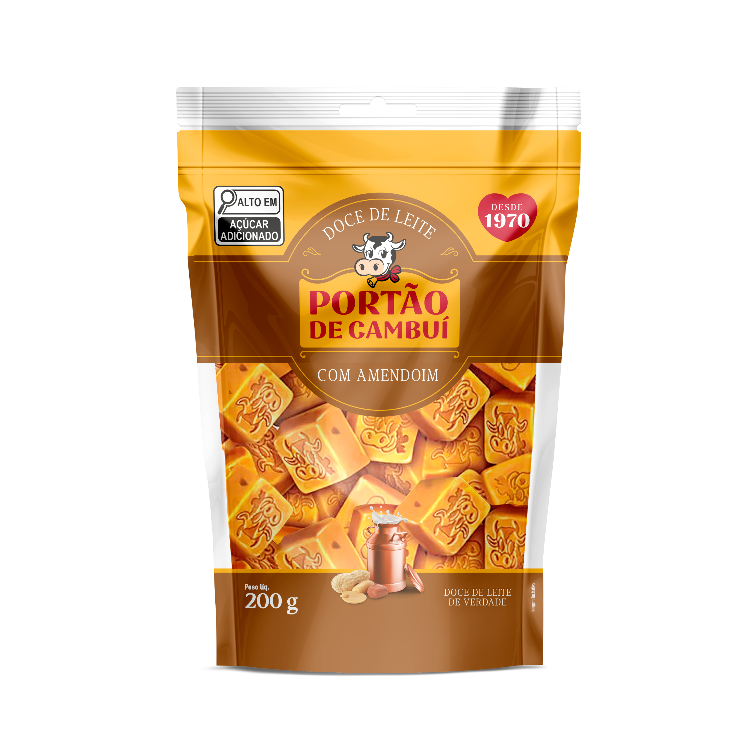 Doce de leite com amendoim em cubos 200g