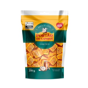 Doce de leite com coco em cubos 200g